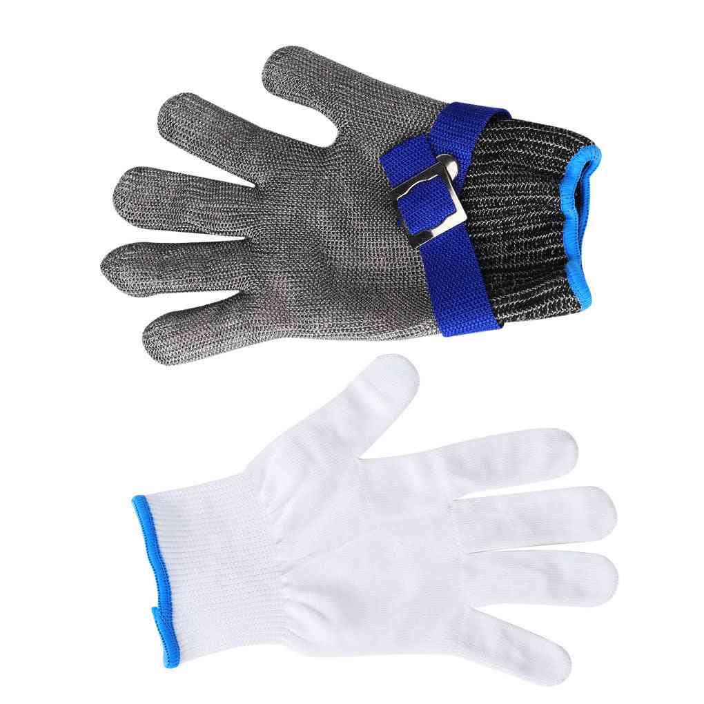 Safety Cut Proof, Stab Stainless Steel, Wire Metal, Butcher Gloves