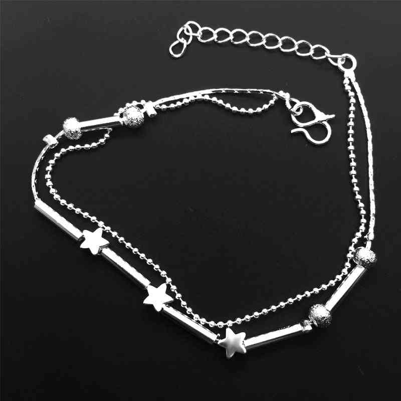 Party Wedding Star Beads Two Lines Anklet