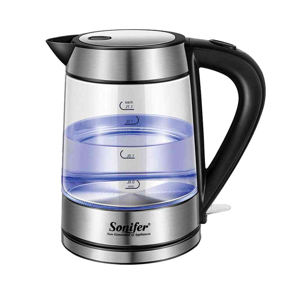 Electric Kettle Led Light Glass Smart Whistle Heating Boiling