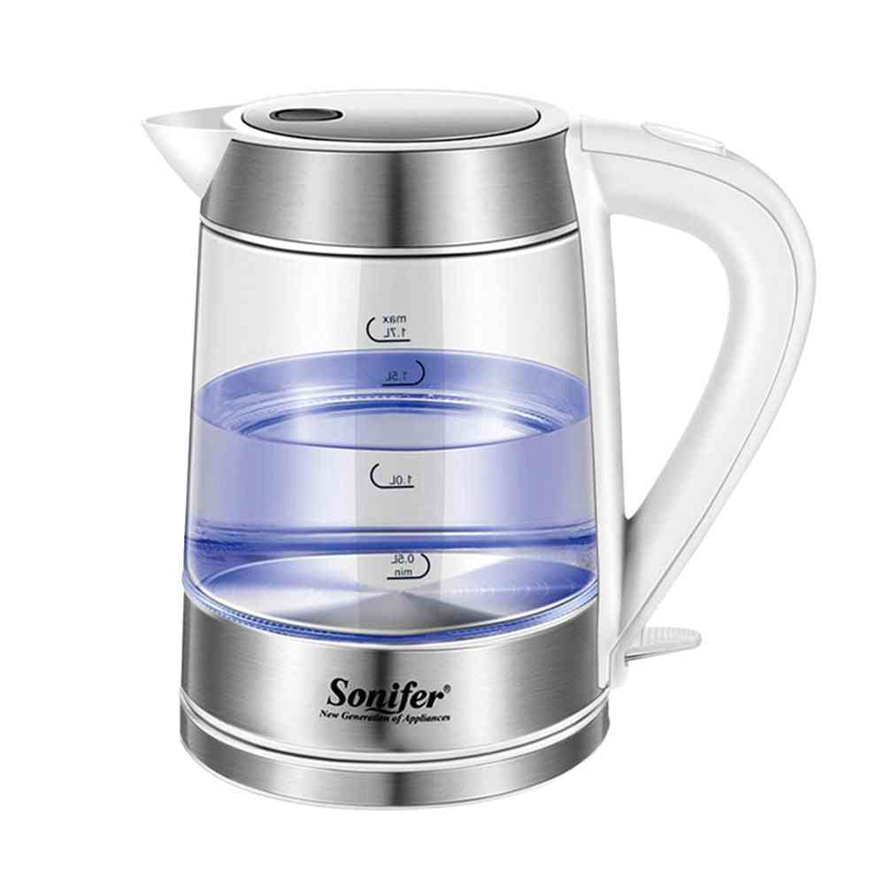 Electric Kettle Led Light Glass Smart Whistle Heating Boiling