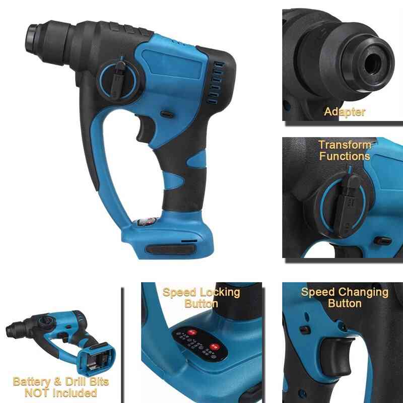 Brushless Cordless Drill Rechargeable Electric Rotary Hammer