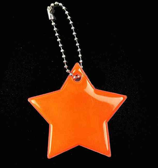 Star Reflective Keychain, Soft Pvc Reflector Keyrings For Visible Safety