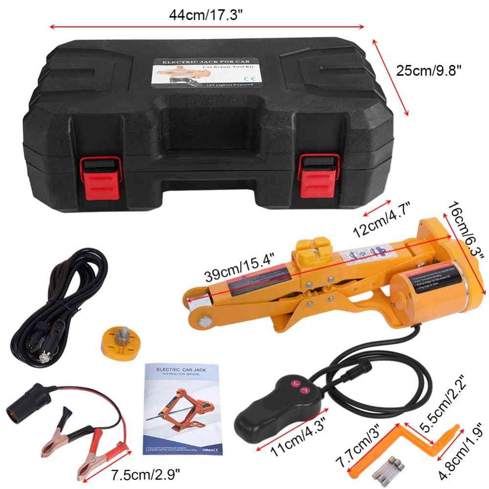 Electric Lifting Jack Car Automatic Garage Emergency Equipment Tools, Controller Handle Clamps With Box