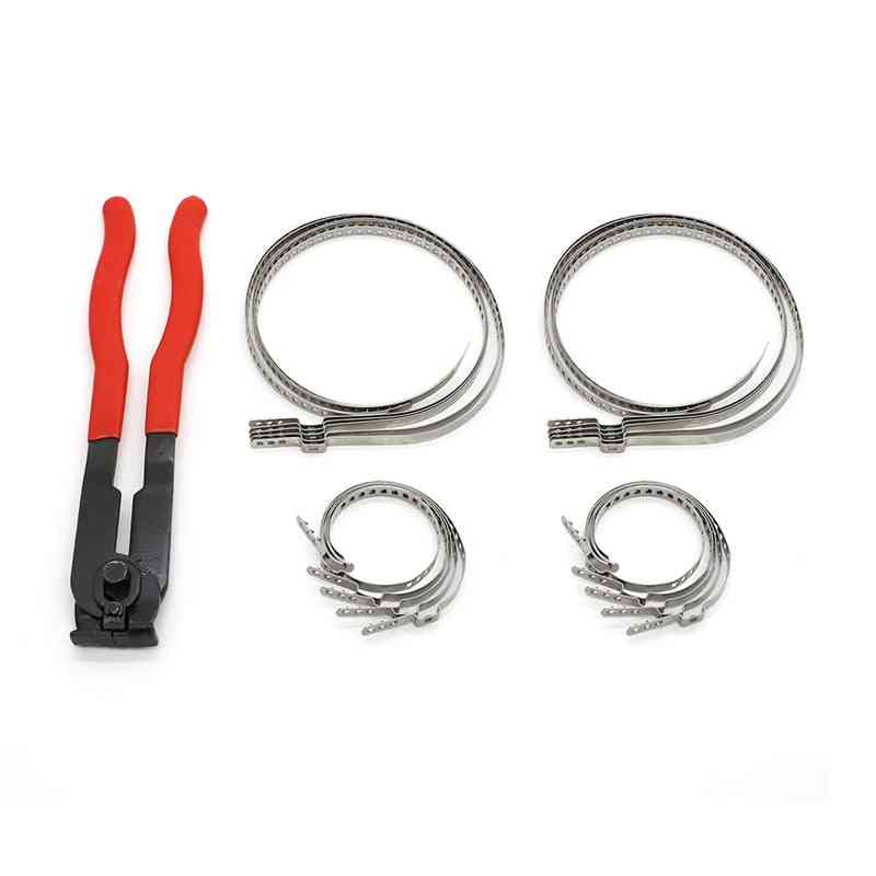 Auto Atv Adjustable Axle Cv Joint Boot Crimp Clamps With Pliers Tool