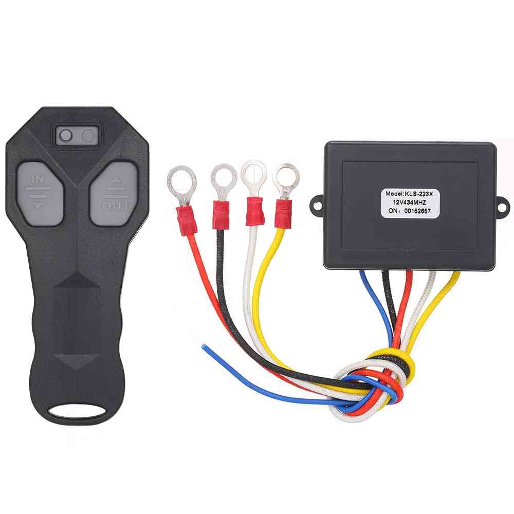 Winch Wireless Remote Control Set Kit For Jeep Atv Suv Offroad Dc 12v