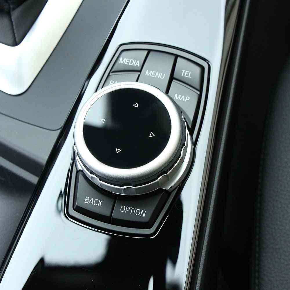 Botões multimídia do carro cobrem adesivos idrive para bmw