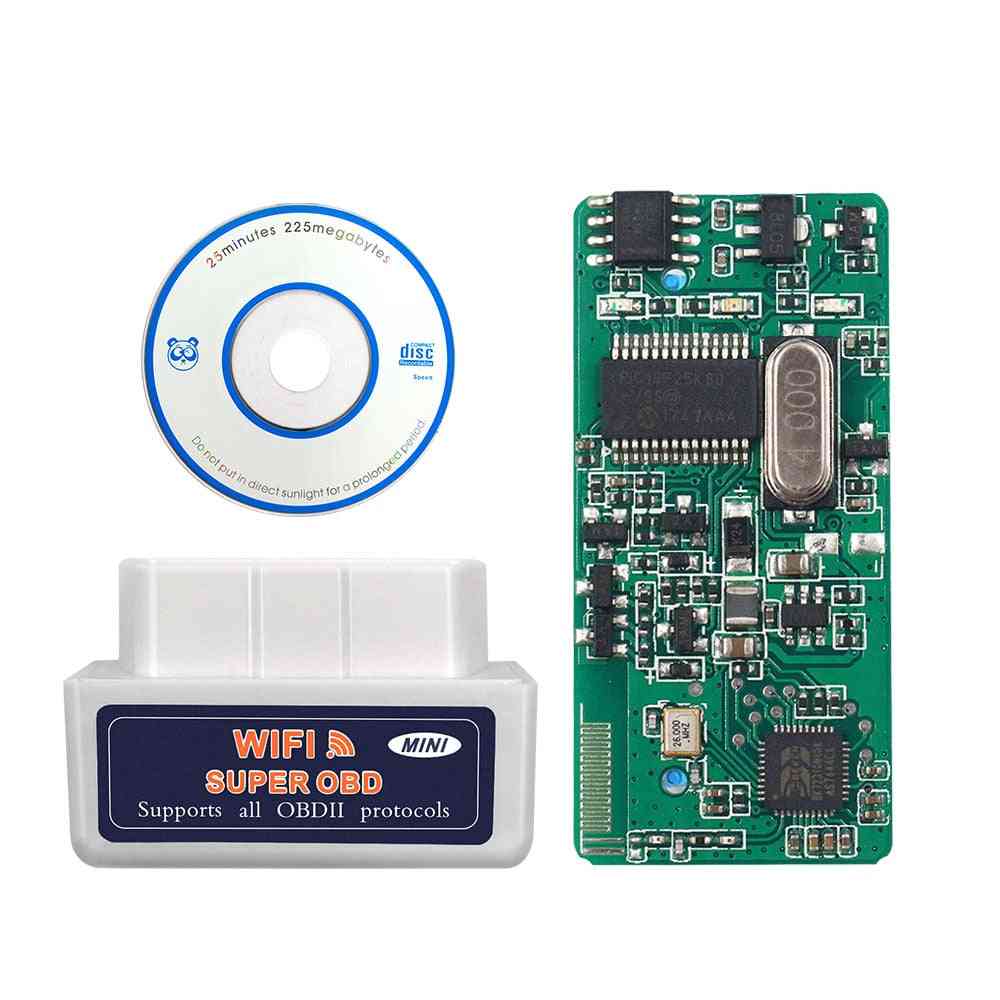 V1.5 obd2 szkenner bluetooth / wifi elm327, obdii autó diagnosztikai eszköz