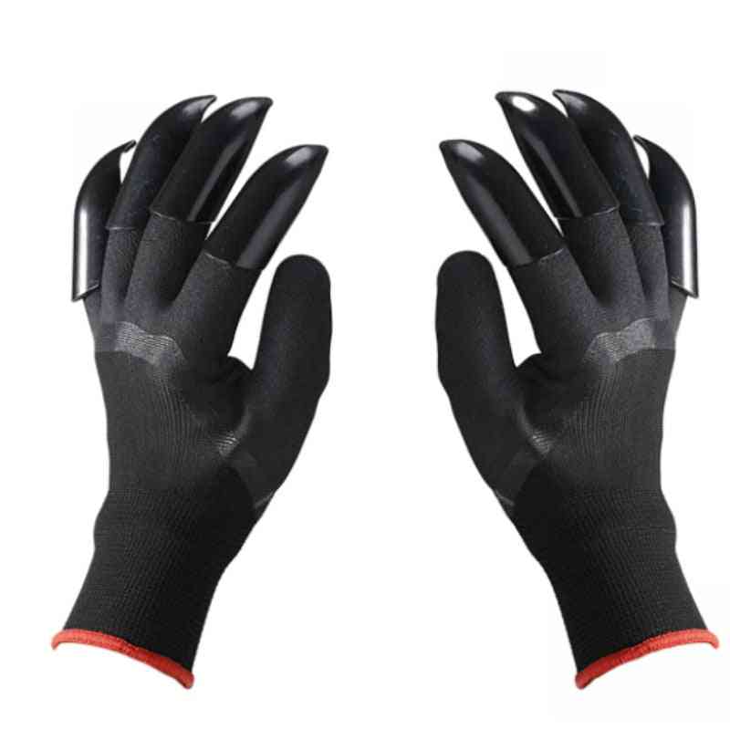 Garden Gloves, Abs Plastic, Rubber With Claws, Quick Easy To Dig And Plant