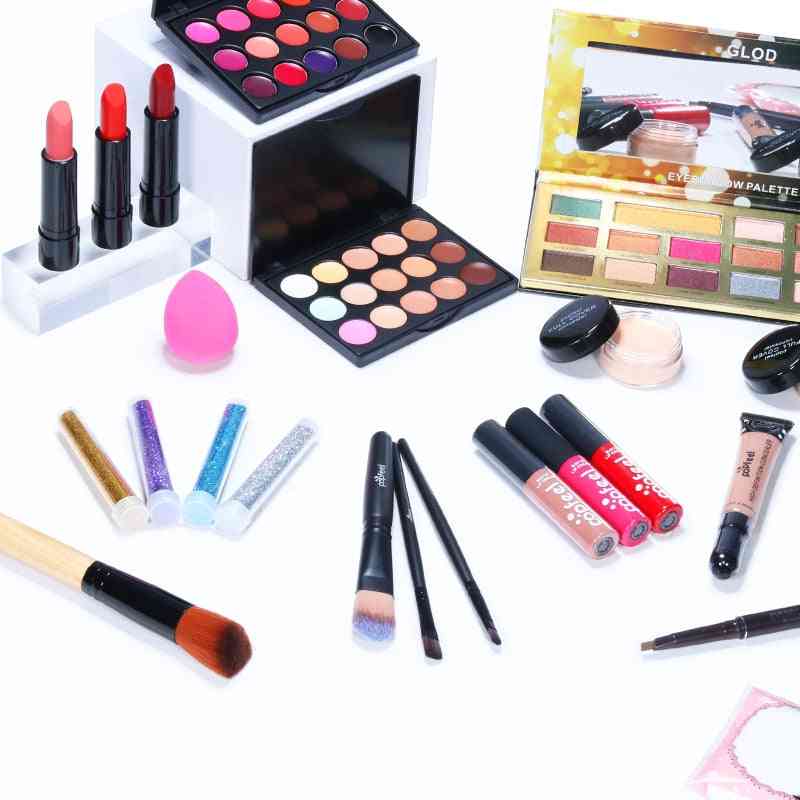 Make-up-Kosmetik-Komplettset - Lidschattenlippe, Augenbrauenbürstenbeutel (kit005)