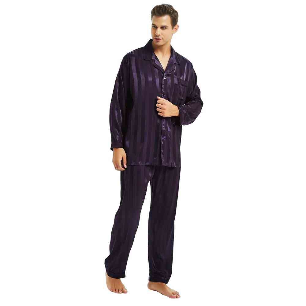 Mens Silk Satin Pajamas Set, Sleepwear/loungewear