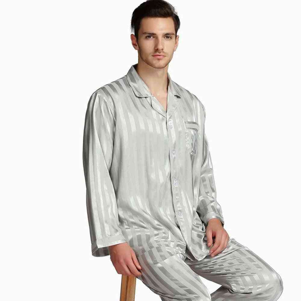 Mens Silk Satin Pajamas Set, Sleepwear/loungewear