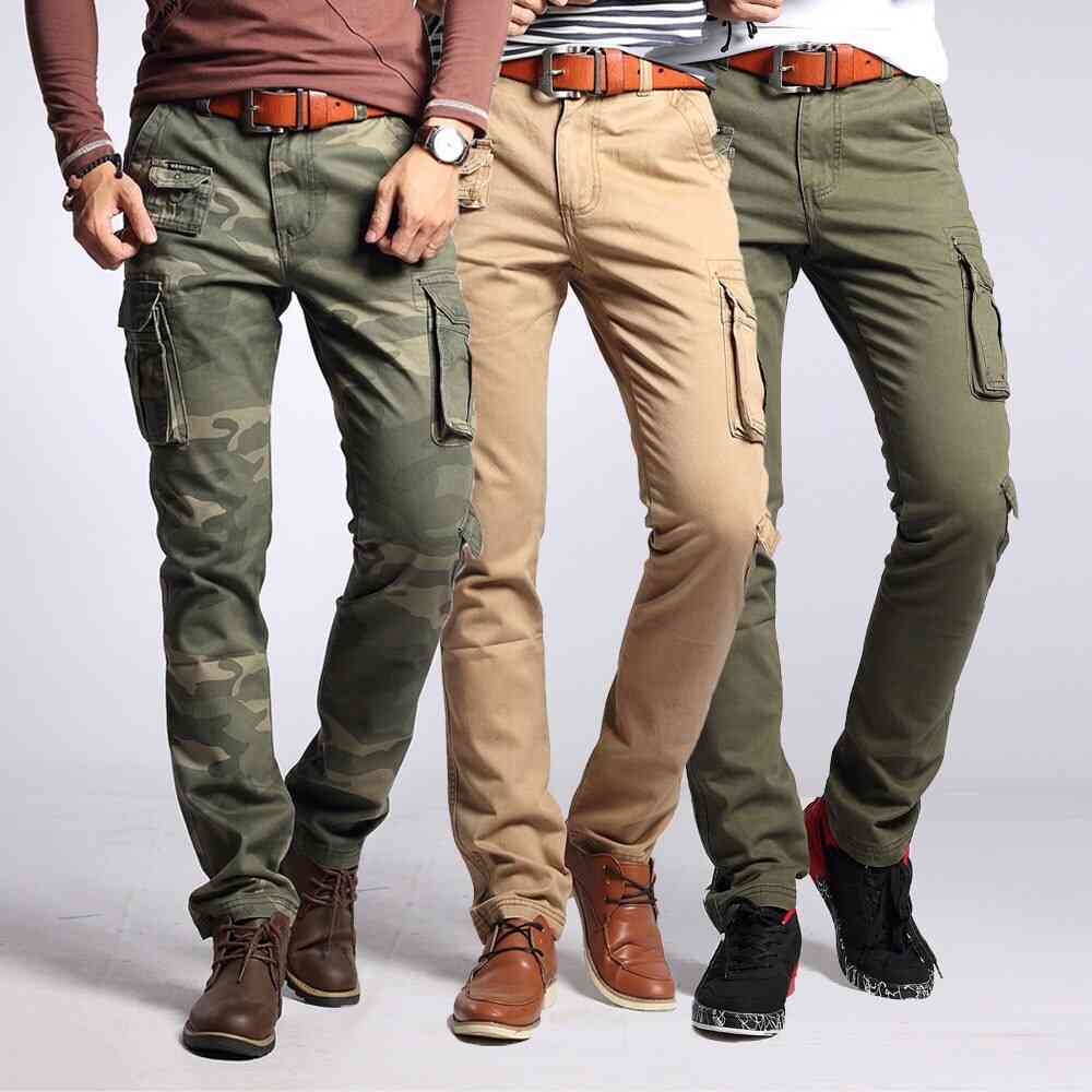 Cotton Camouflage, Flexible Tactical Military, Cargo Trousers, Pants
