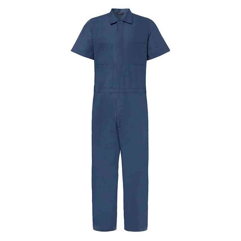 Fashion Men Short Sleeve Loose Cargo Overalls Jumpsuits