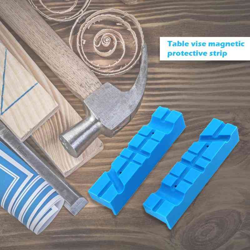 Magnetic Vice Jaw Pad, Multi-groove, Mill Cutter Vise Holder Grips, Bench Accessories Protector