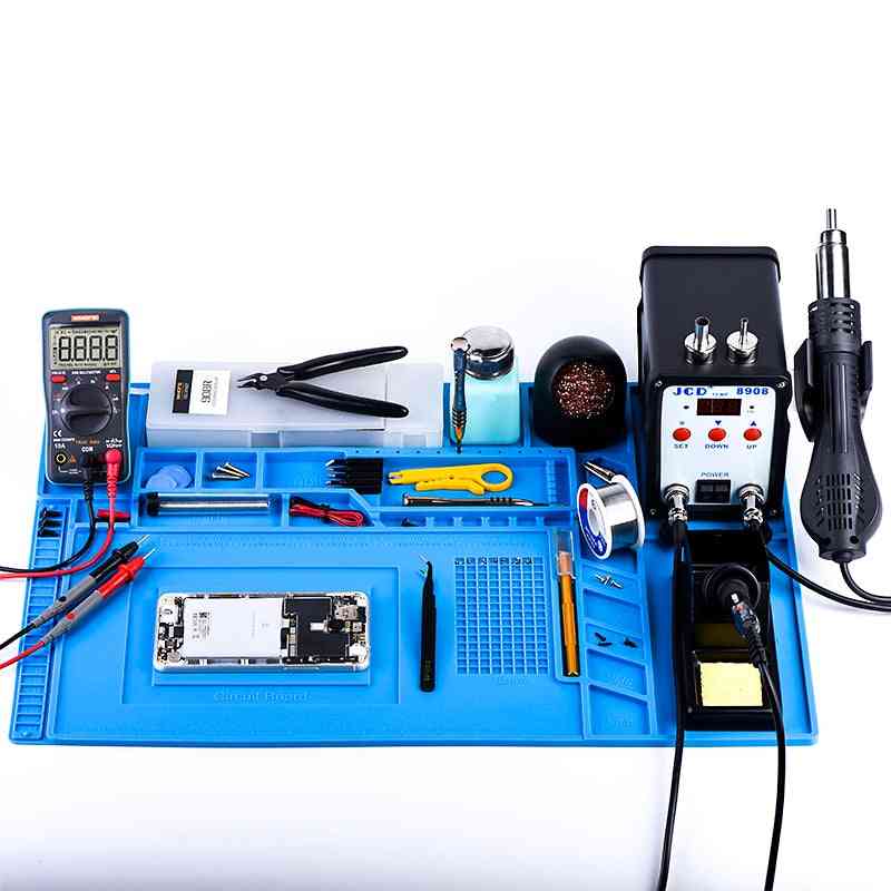 Heat Insulation Soldering Working Mat With Magnet Silicone Pad