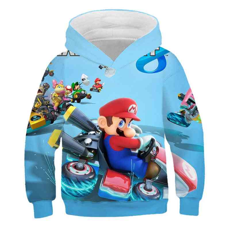 Fashion Print Super Mario, Hoodie Sweatshirts For