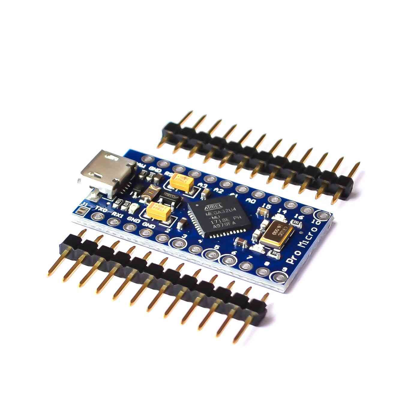 Pro micro för arduino atmega32u4 5v / 16mhz modul med stifthuvud