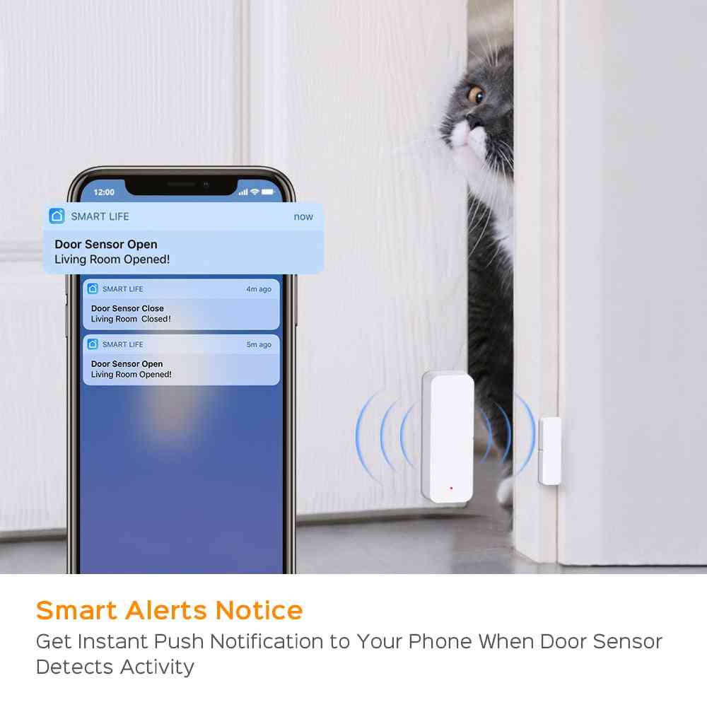 Smart Wifi Door Open, Closed Detectors Sensor