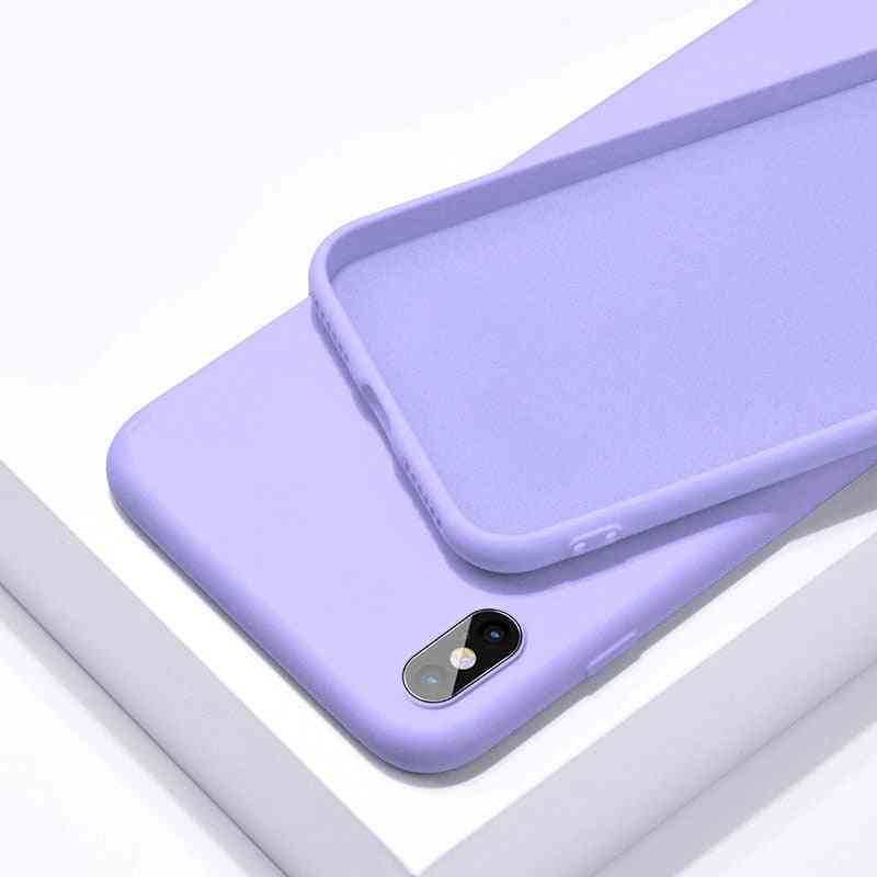 Cubierta de teléfono de silicona líquida de caramelo suave de goma para iphone set-5