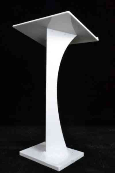White Acrylic, Stand Up Lecture, Business Church, Podium Lectern