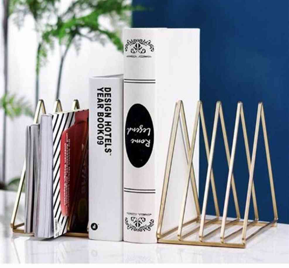 Nordic Style- Triangle Metal Telescopic, Folding Bookshelf, Rack Stand