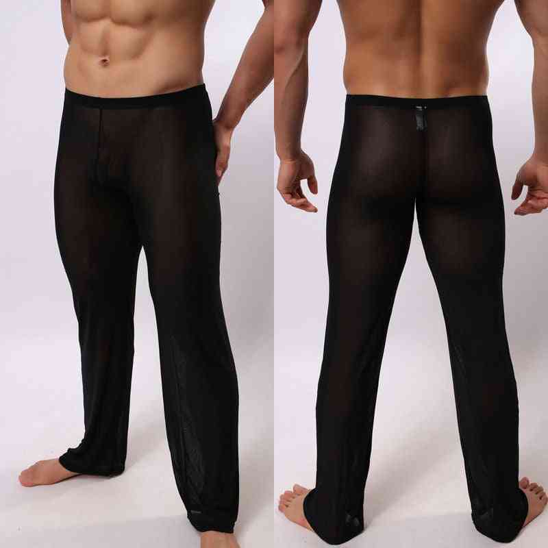 Men's Casual Trousers, Homewear See Through Pajama Pants