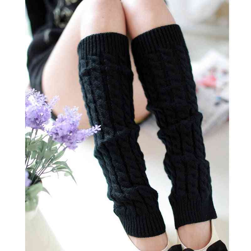 Winter Warm- Knee High Knitted, Crochet Leg Warmers, Boot Cuffs Socks