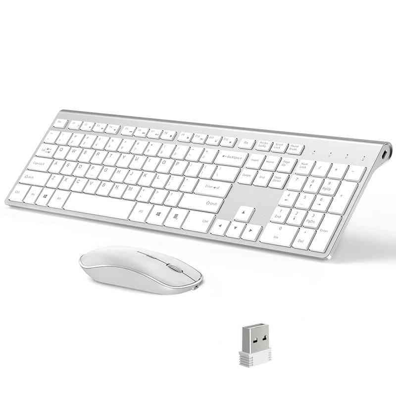 Rechargeable 106 Keycaps Wireless Keyboard And Mouse