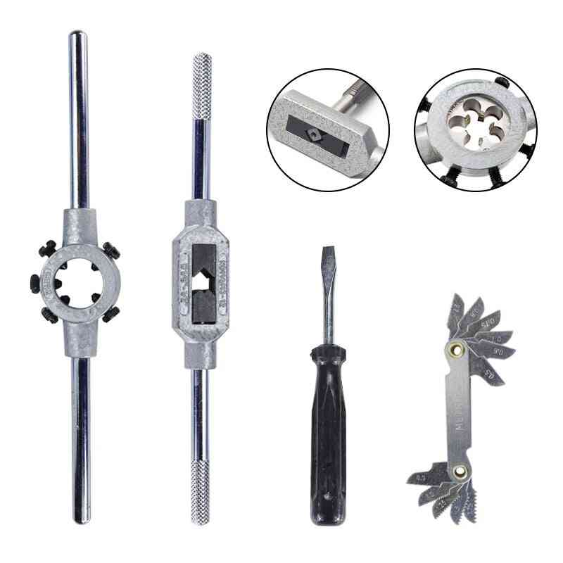 Hand Tapping Tools Screw Thread Tap Die Wrench Set