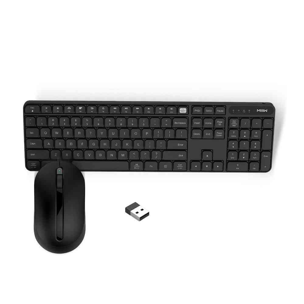 Wireless Usb Keyboard & Mouse Set With 104 Keys