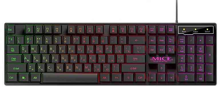 Rgb Wired- Gaming Keyboard With Backlight Usb, Rubber 104-keycaps