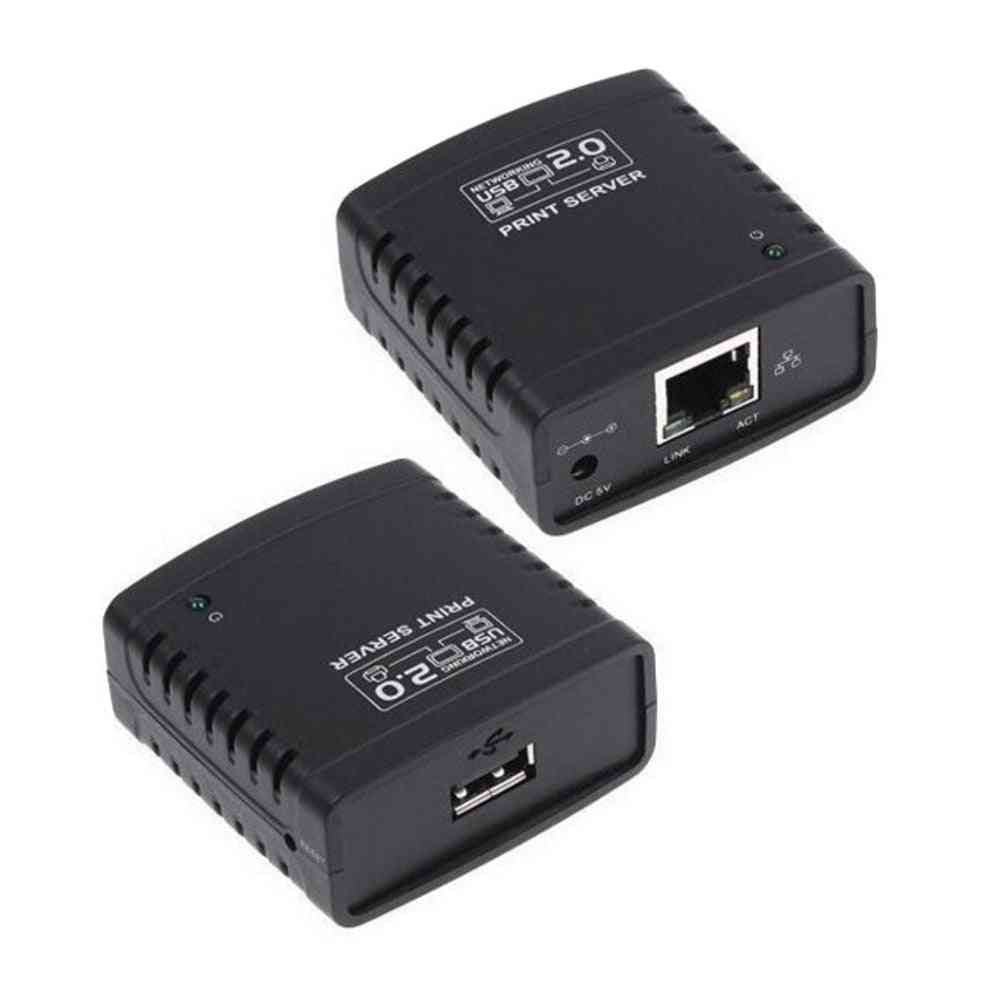 Usb 2.0 Lrp Print Server Share, Lan Ethernet Networking Power Adapter