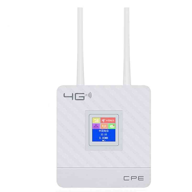 Prenosni 4g wifi usmerjevalnik z zunanjimi antenami, režo za sim kartico, priključkom wan / lan