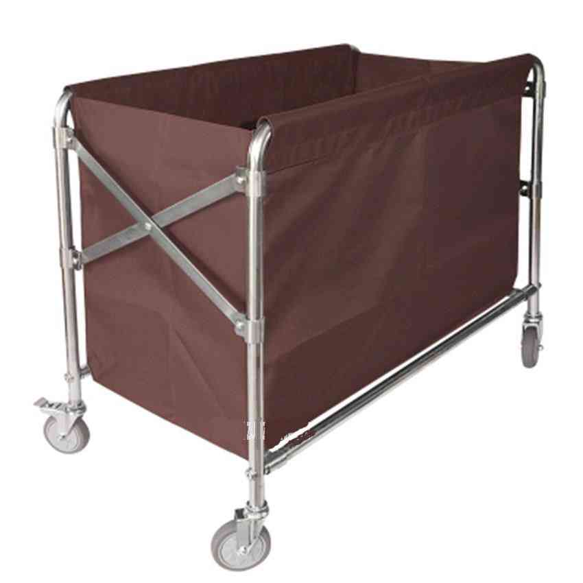 Stainless Steel- Folding Storage, Dirty Clothes, Cart Cleaning Trolley