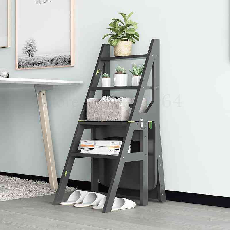 Solid Wood, Dual-use Stair Chair, Herringbone Four-level, Climbing Ladder
