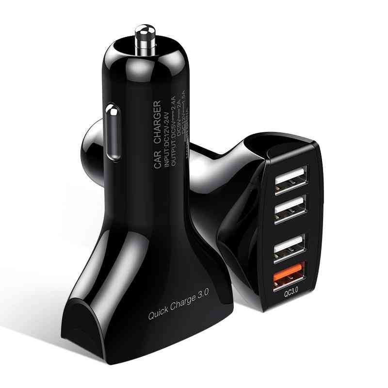 4 Ports Fast Usb Car Phone Charger For Samsung Xiaomi Iphone
