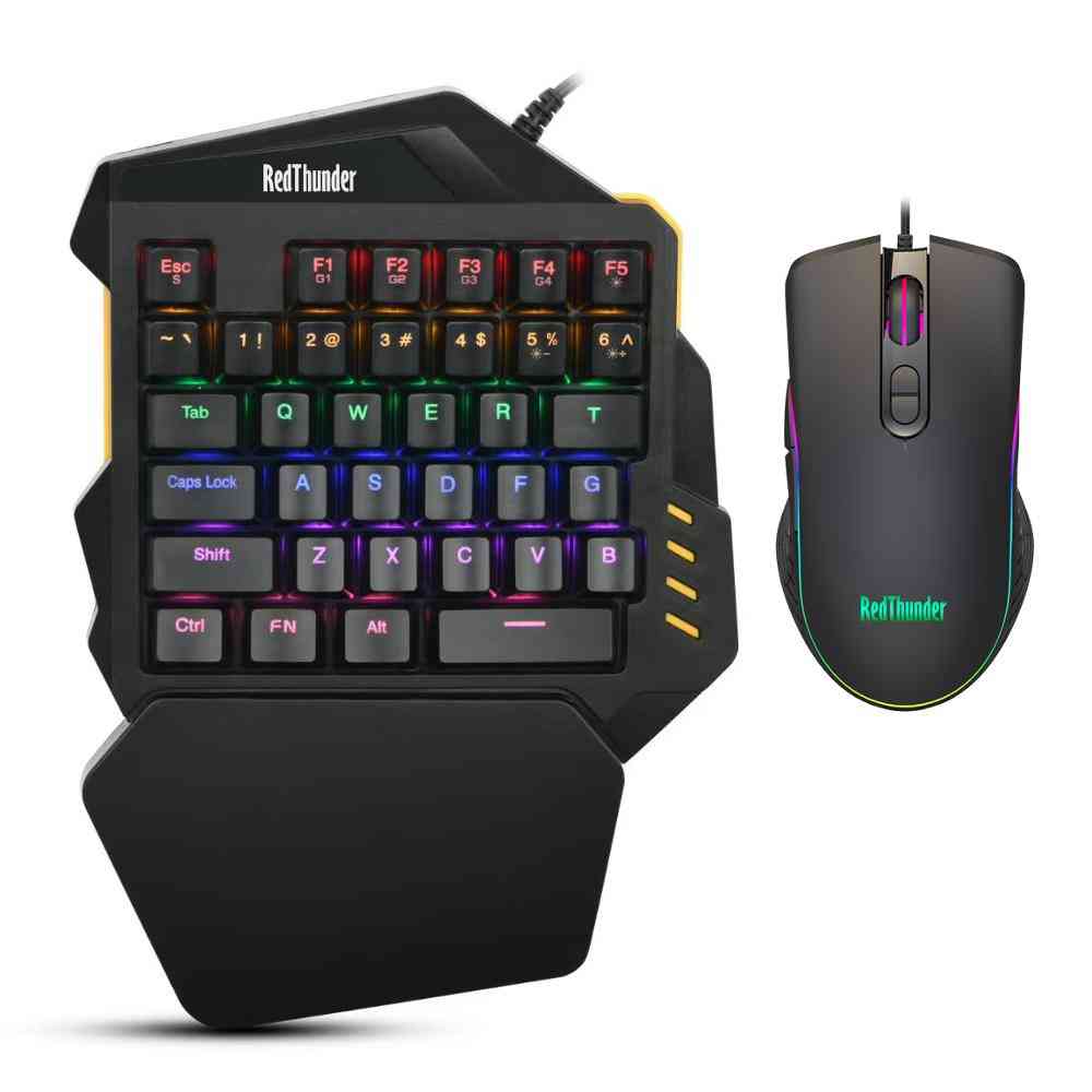 Ergonomic Design, One-handed And Portable Mini Gaming Keypad Controller For Pc