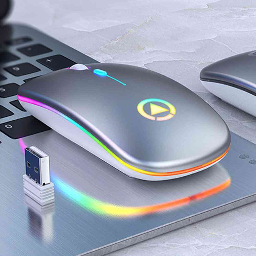 Led Backlit Rechargeable, Wireless Silent Mouse For Pc, Laptop