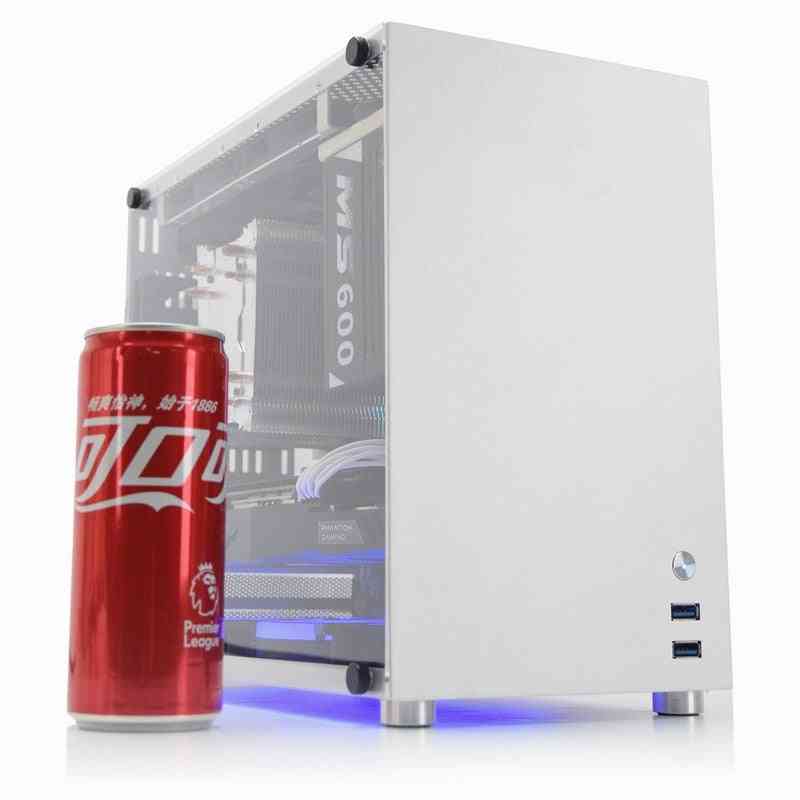 Aluminum- Computer Case, Gaming Pc Chassis For Micro Atx/ Itx Mainboard