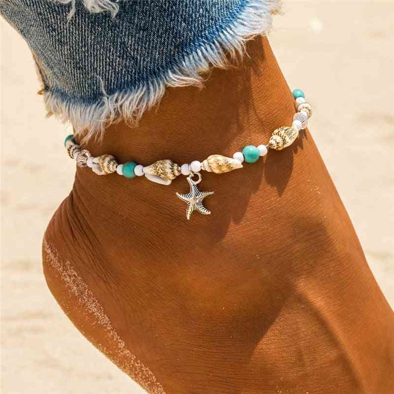 Shell Beads, Starfish Beach Leg, Foot Chain Anklets, Bracelet