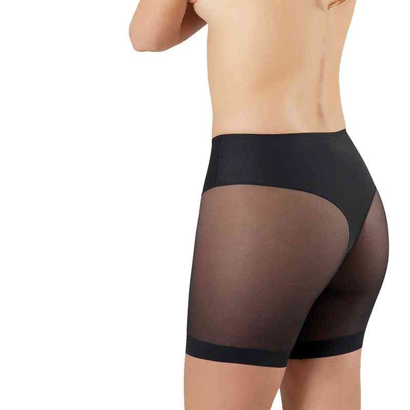 Ladies High Stretch Seamless Underpants Net Cloth Splicing Mesh Body Shaping Panties