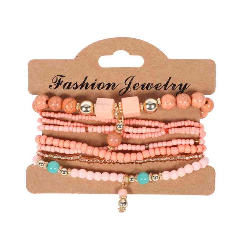 Multilayer Crystal Stone Beads Tassel, Charms Bracelets & Bangles