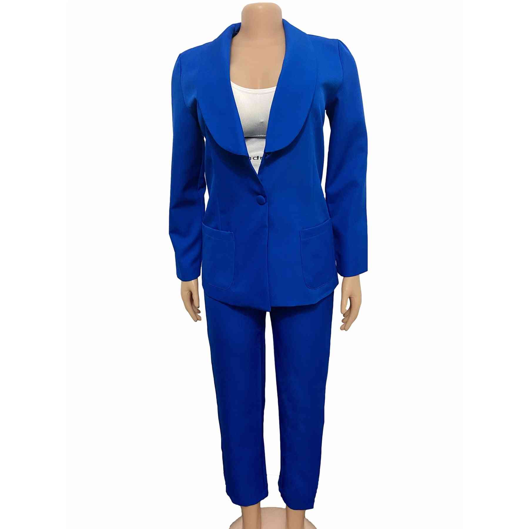 2-piece Long Sleeve, Blazer Jacket & Pants Suits Set