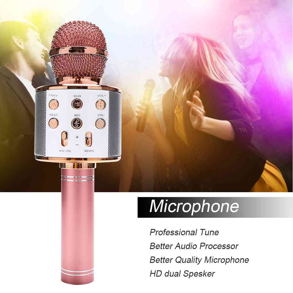 Wireless, Professional And Portable Bluetooth Karaoke Handheld Microphone
