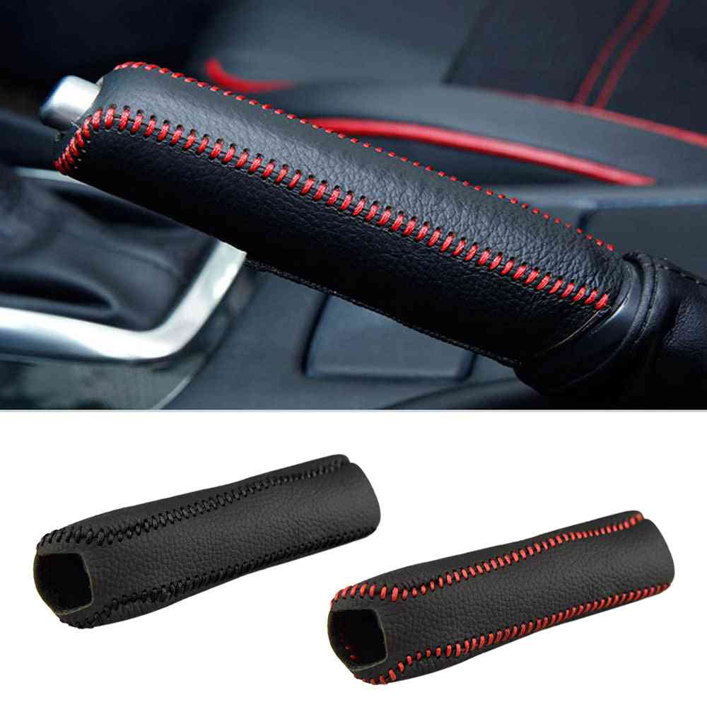 Car Gear, Head Shift Collars, Leather Case Protective, Sleeve Hand Brake Cover