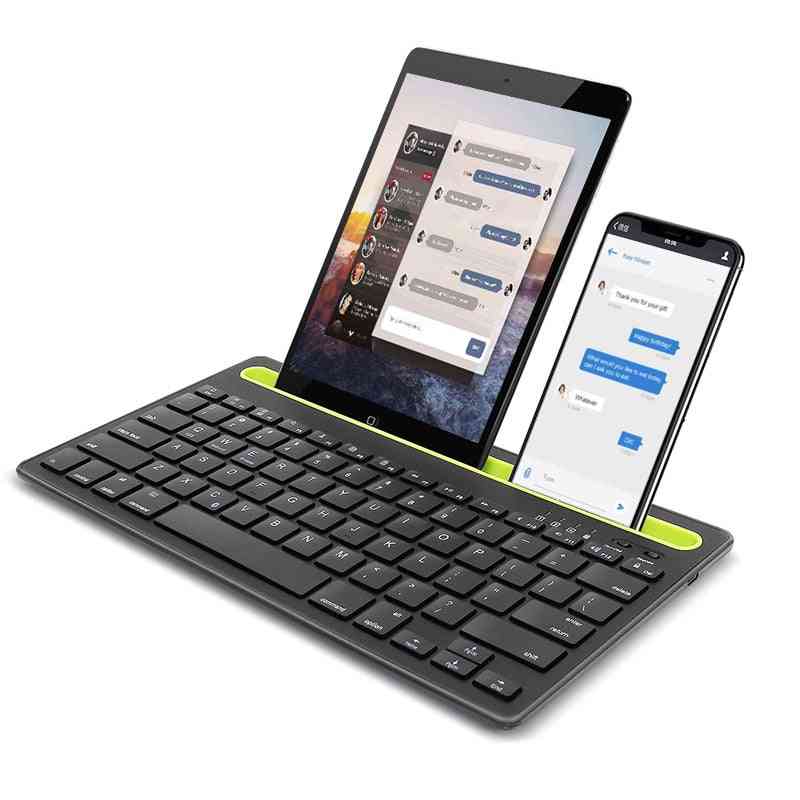 Bluetooth, trådløst tastatur med telefon, holder for nettbrett
