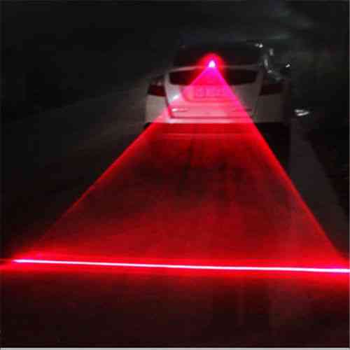 Bil-ledet laser, tåkelys, baklys mot kollisjon, bremsevarsellampe