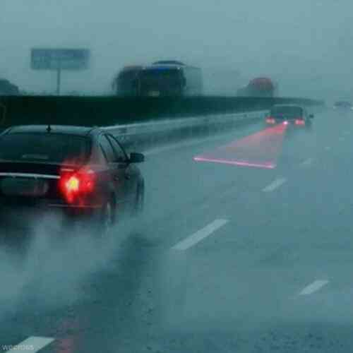 Bil-ledet laser, tågelygte, bagkollisionsbekæmpelse, advarselslampe for bremser
