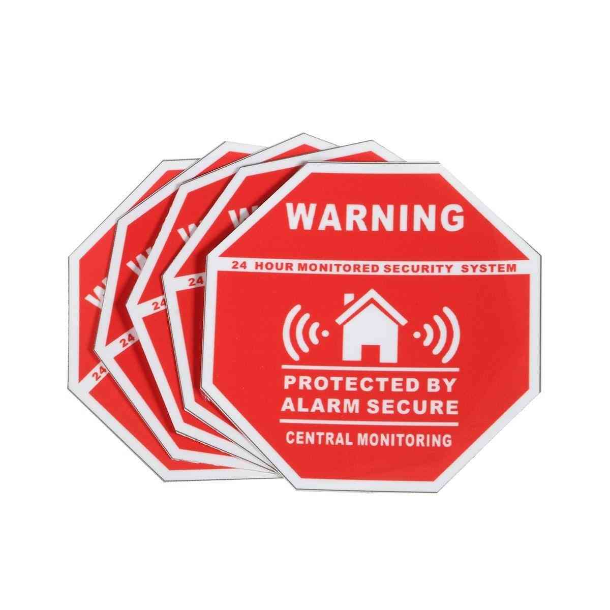 Pegatinas de seguridad de alarma para el hogar, calcomanías, letreros para ventanas y puertas