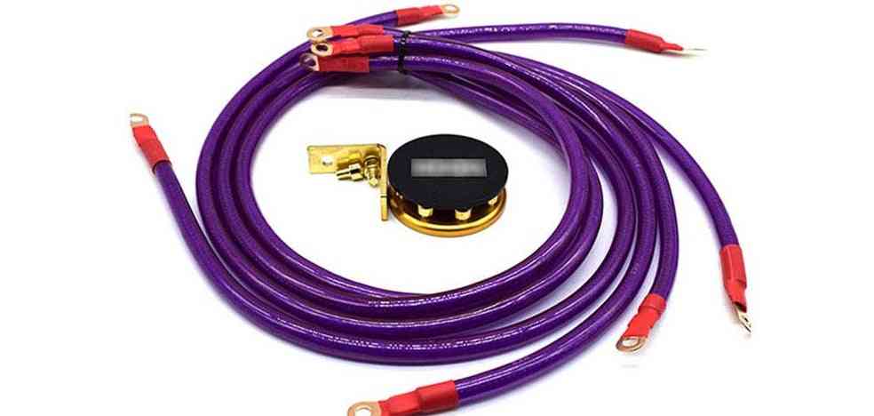 Sistema de kit de cable de alambre de puesta a tierra de tierra de la batería de automóvil 6 en 1